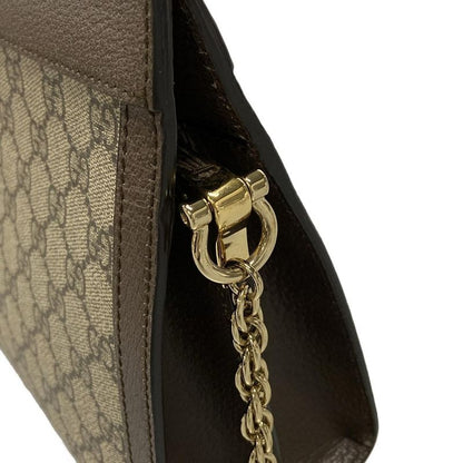 Gucci Shoulder Bag Ophidia/gg Supreme 503876 Beige Dark Brown Green And Red