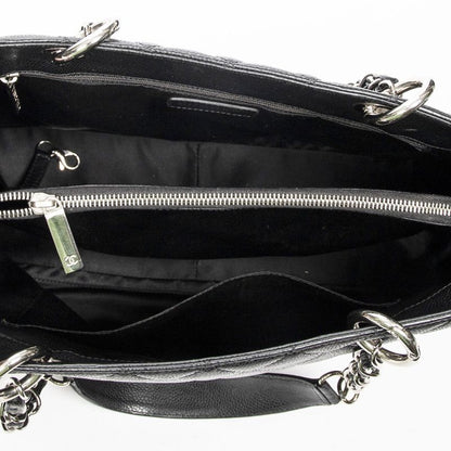 Chanel Coco Mark Chain Tote Black Matelasse Caviar Leather A