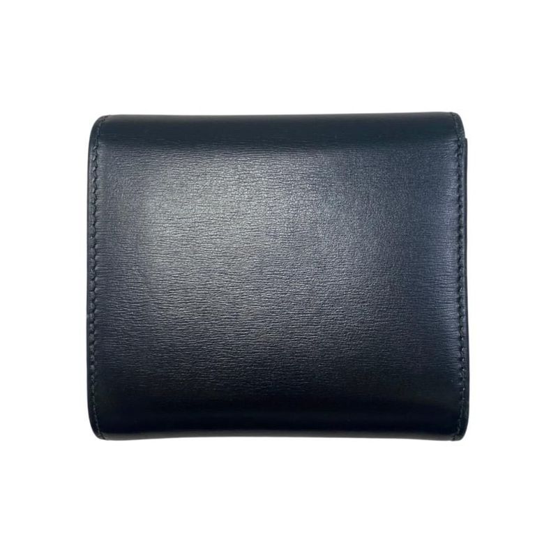 Gucci Bifold Wallet Horsebit 1955 Wallet 621891 Leather Black Gold Hardware