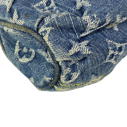 Louis Vuitton Shoulder Bag Monogram Denim Mini Pleated M95050 Blue Cotton