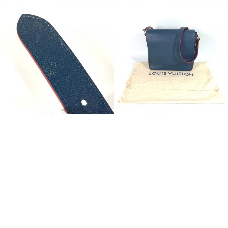 Louis Vuitton Shoulder Bag Romain PM NM M30623 Taiga Leather Océan Navy