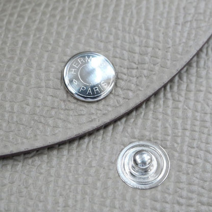 Hermes Calvi Duo Etoupe Coin Case With Coin Case Epson Leather W