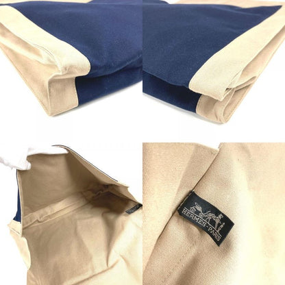 Hermes Clutch Bag Tapidocel Big Oversized Cotton Navy