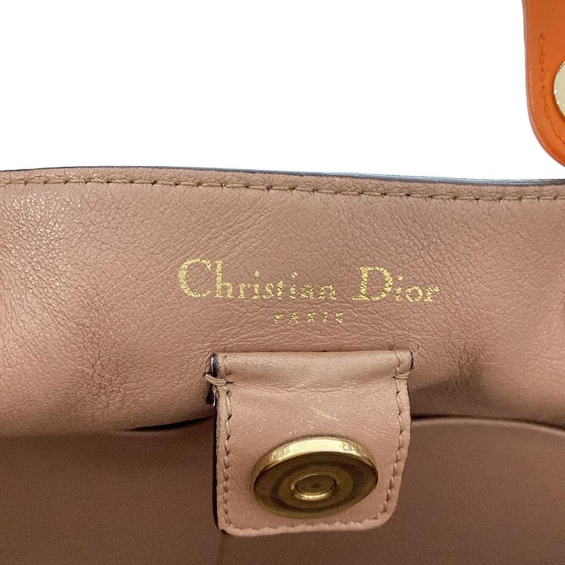 Dior/christian Dior Tote Bag Diorissimo Orange Leather