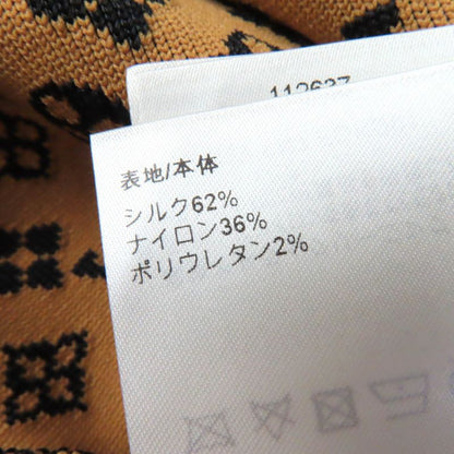 Louis Vuitton 2024 1abykg Silk Monogram Jacquard Knit Dress Black Brown XS Made