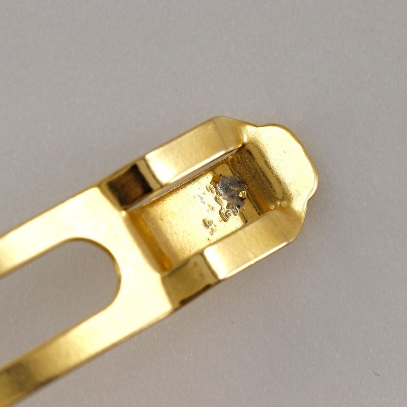 Fendi Fflogo Leopard Print Synthetic Resin Gold Women's Barrette