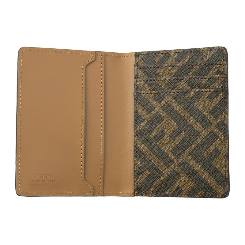 Fendi Card Case FF Square Beige