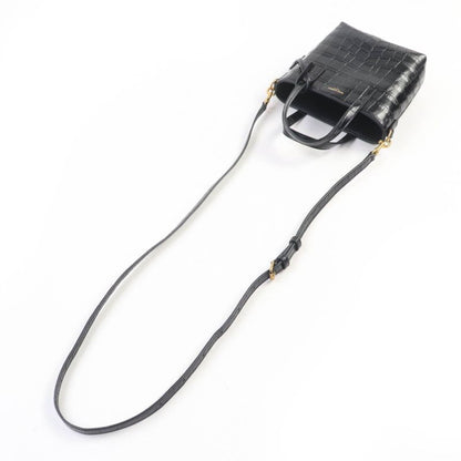 Saint Laurent Paris 712367 Mini Toy Shopping Leather Croc Shape Pressed 2WAY