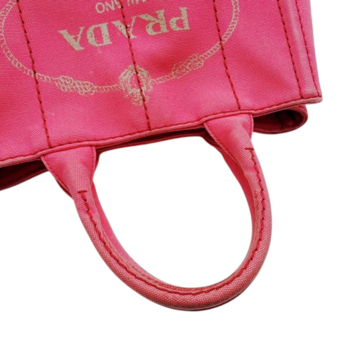 Prada 1 Bg439 Canapa Handbag Mini Tote Bag Pink