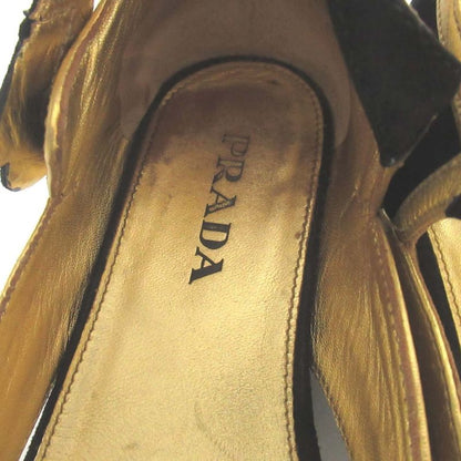 Prada Suede Leather Ankle Strap Sandals Size 36 Equivalent To 23cm (9.06in)