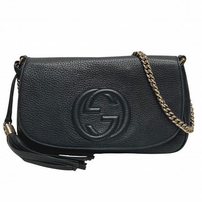 Gucci Soho 536224 Chain Black Bag Shoulder Bag Women