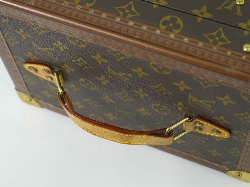 Authentic Louis Vuitton LV Bois Flacon Monogram Makeup Box Vanity Case Brown
