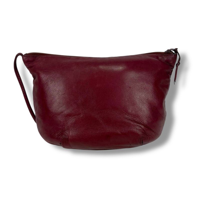 Loewe Mini Shoulder Bag Pochette Anagram Logo Red Bordeaux Nappaleather