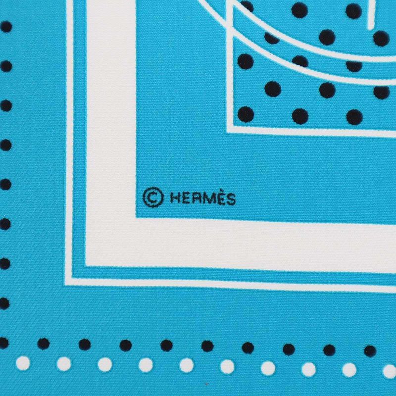 Hermes Carré 55 Ex-Libris Turquoise Ex-Libris Turquoise Silk Scarf Blue
