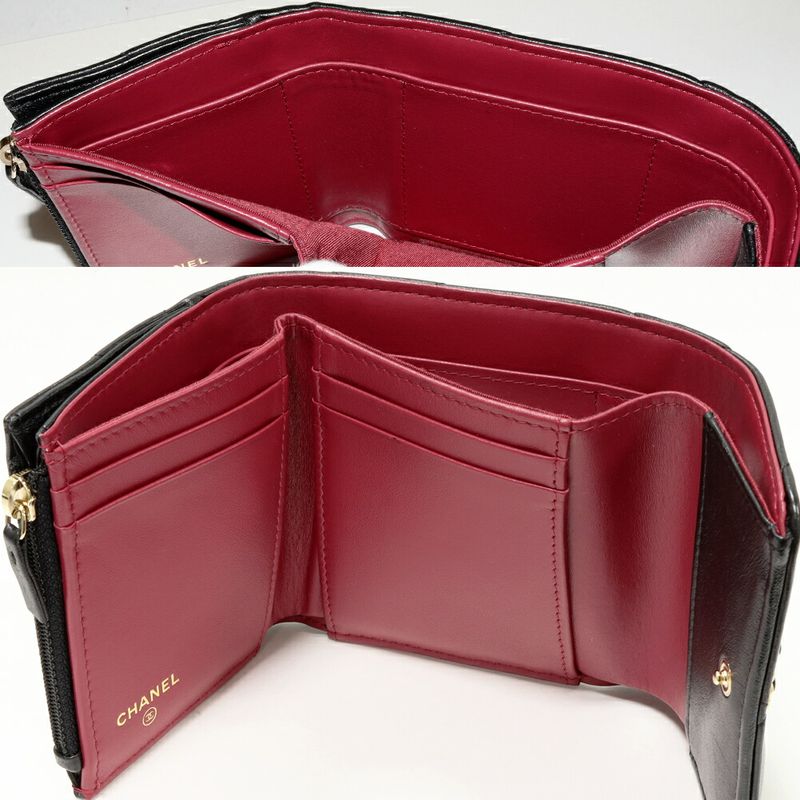 Chanel Trifold Wallet With Coin Purse Chanel 19 Small Flap Wallet In Lambskin