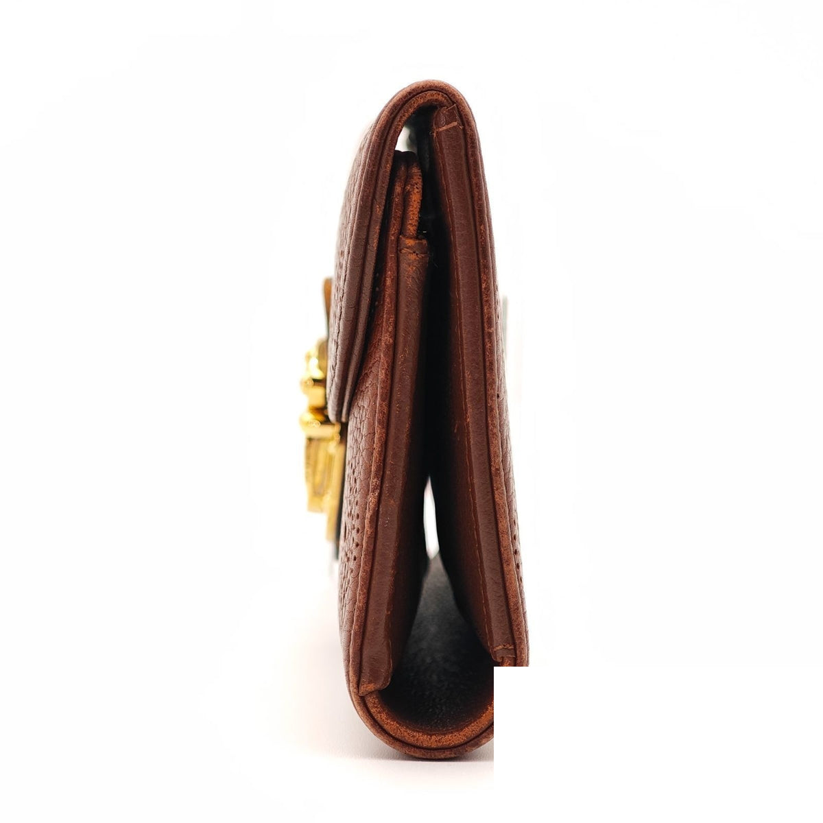 Louis Vuitton Portefeuille Amelia Folding Wallet Trifold Brown — view 5