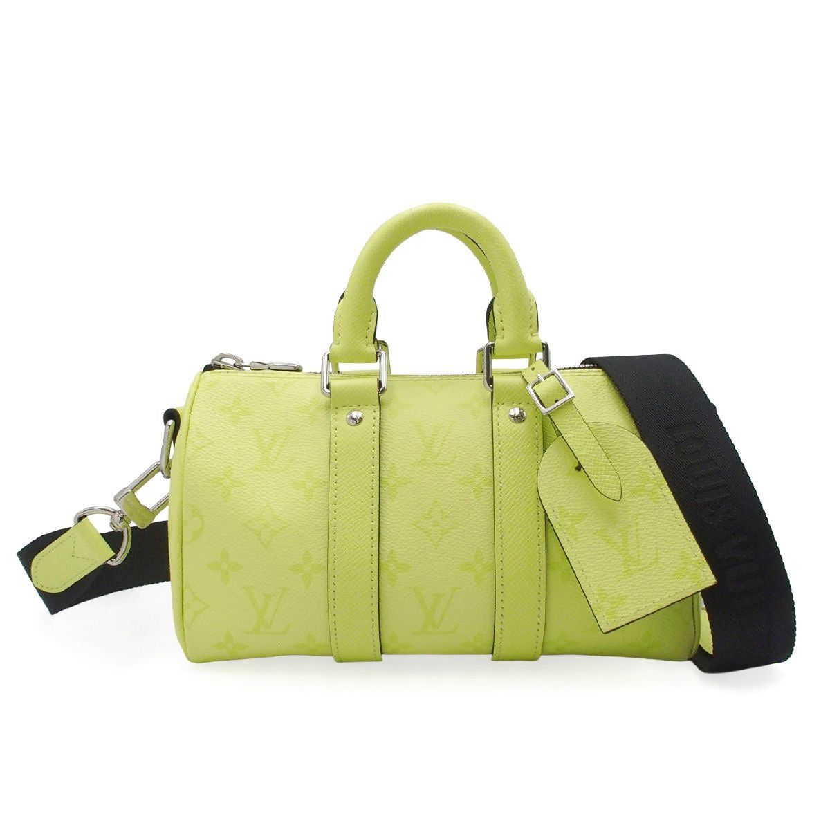 Louis Vuitton Keepall Bandouliere 25 Lemon Yellow Taigarama 2-Way Shoulder Bag