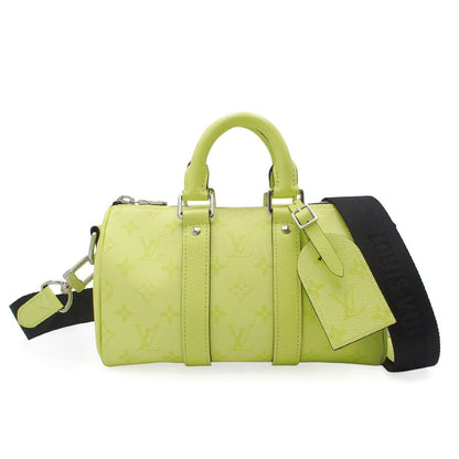 Louis Vuitton Keepall Bandouliere 25 Lemon Yellow Taigarama 2-Way Shoulder Bag