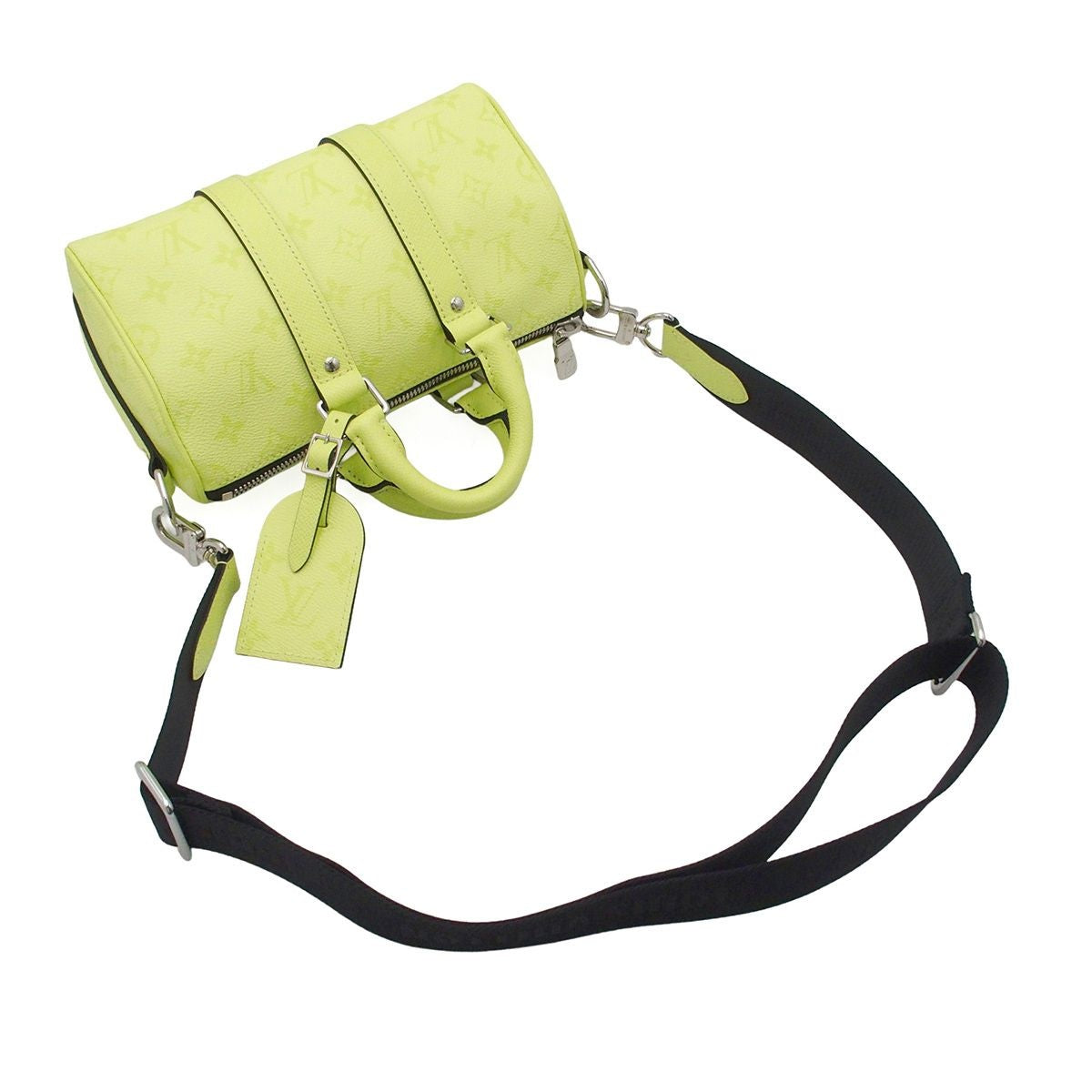 Louis Vuitton Keepall Bandouliere 25 Lemon Yellow Taigarama 2-Way Shoulder Bag — view 4