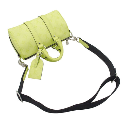 Louis Vuitton Keepall Bandouliere 25 Lemon Yellow Taigarama 2-Way Shoulder Bag — view 4