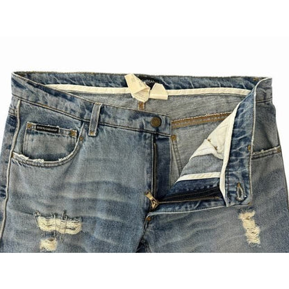 Dolce & Gabbana Destroy Denim Pants Jeans 48 Indigo — view 4
