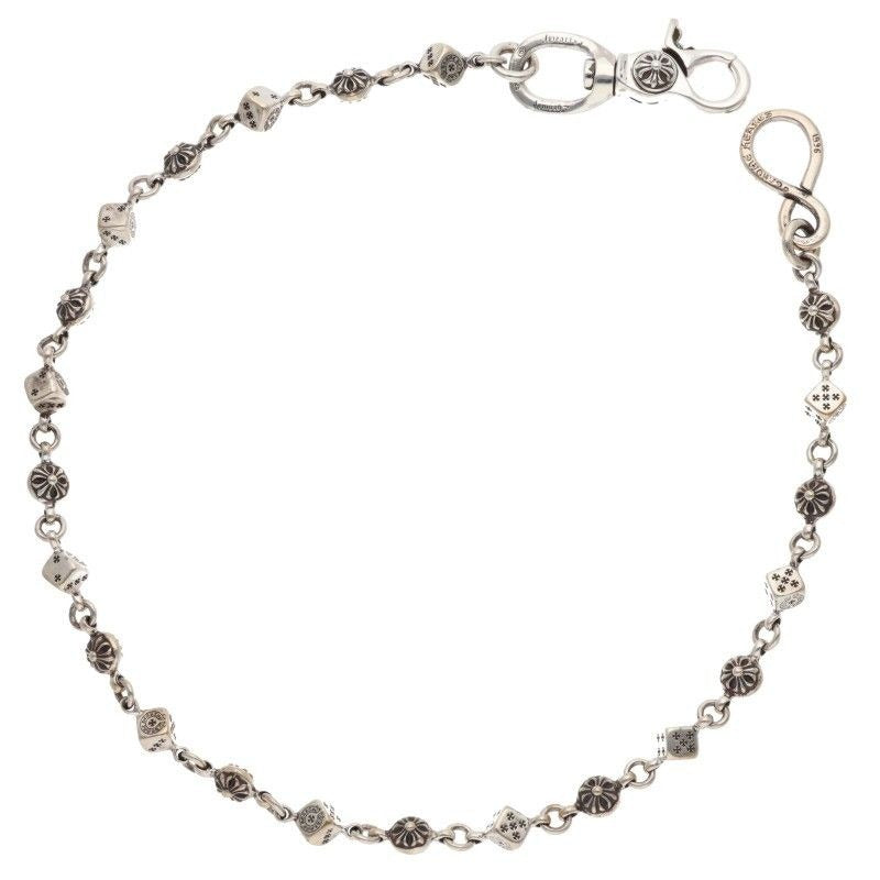 Chrome Hearts Dice Ball Long 1 Clip Cross Silver Wallet Chain