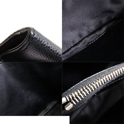 Chanel Grand Shopping Tote Bag GST Black Silver Caviar Leather — view 8