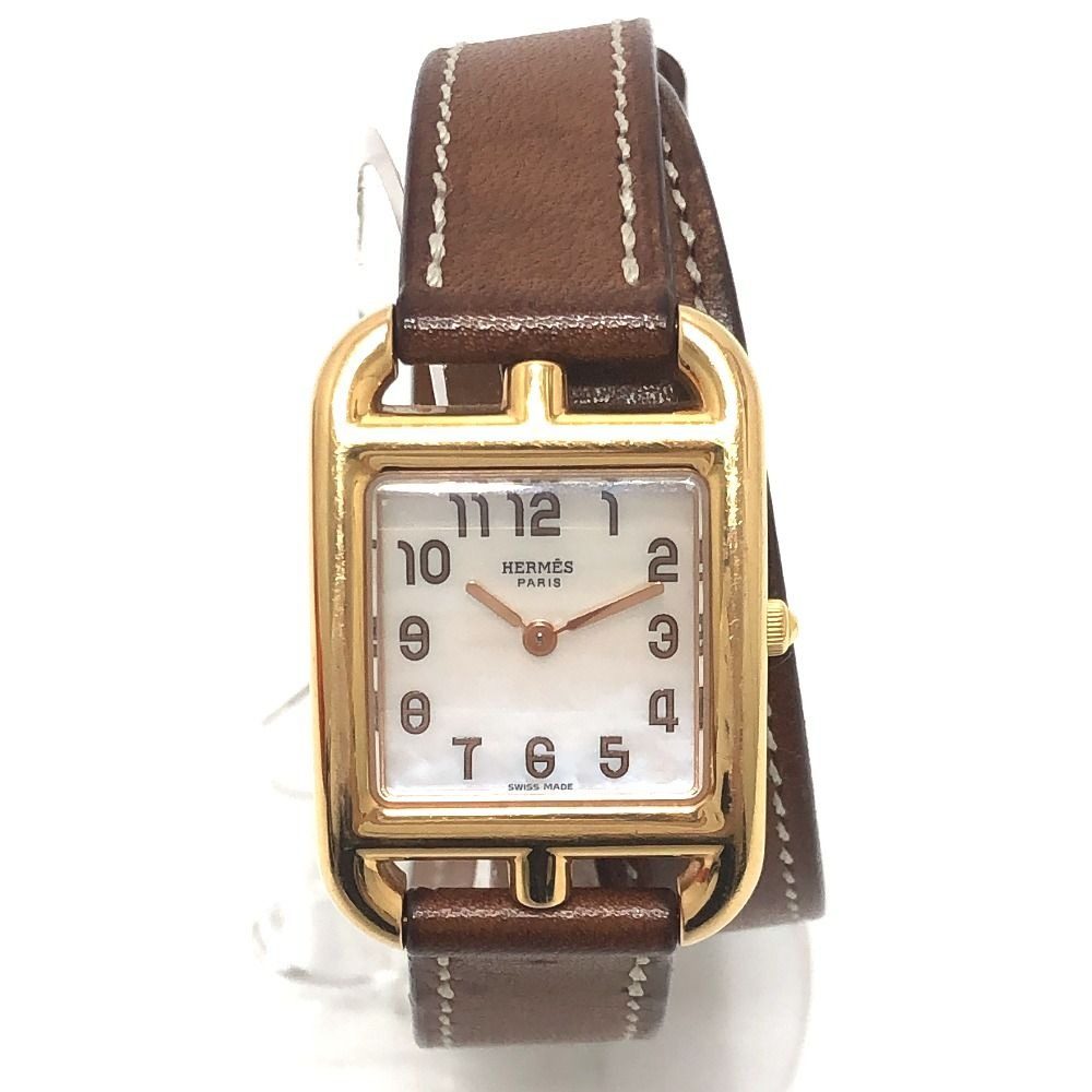 Hermes Watch 18k Pink Gold Cape Cod Double Tour