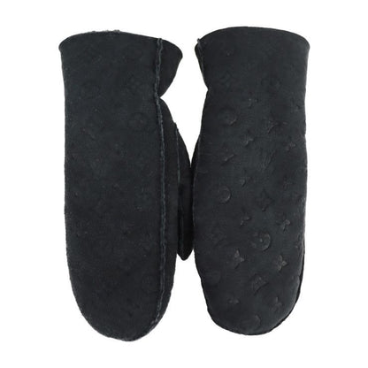 Louis Vuitton Muff Sher Ring Lamb Gloves Mouton Black Monogram Mitten