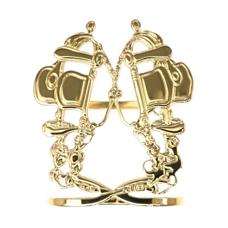 Hermes Scarf Ring 70 Brid De Gala Gold Color Small Accessories