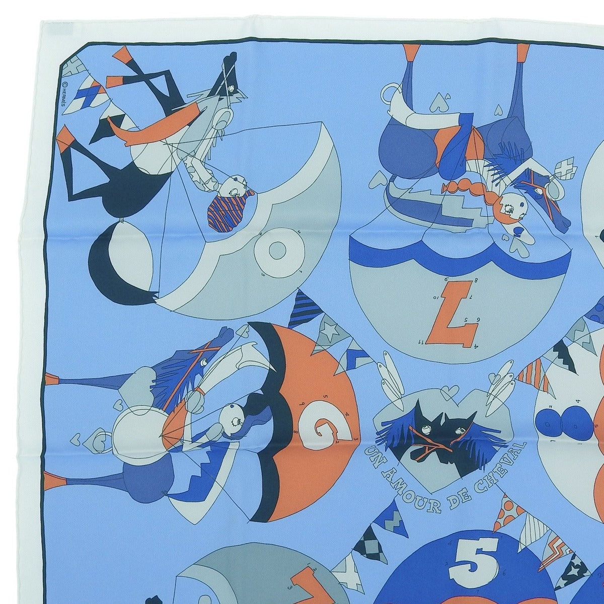 Hermes Carre 70 un Amour De Cheval Love for Horses 100% Silk Scarf — view 3