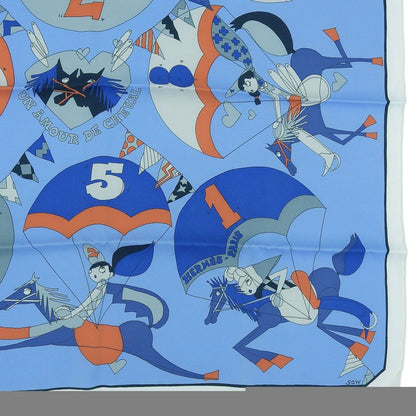 Hermes Carre 70 un Amour De Cheval Love for Horses 100% Silk Scarf — view 6