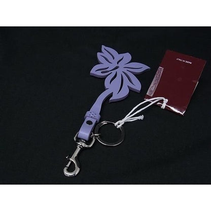 Gucci Leather Flower Key Holder Key Ring Key Charm Bag Purple — view 2