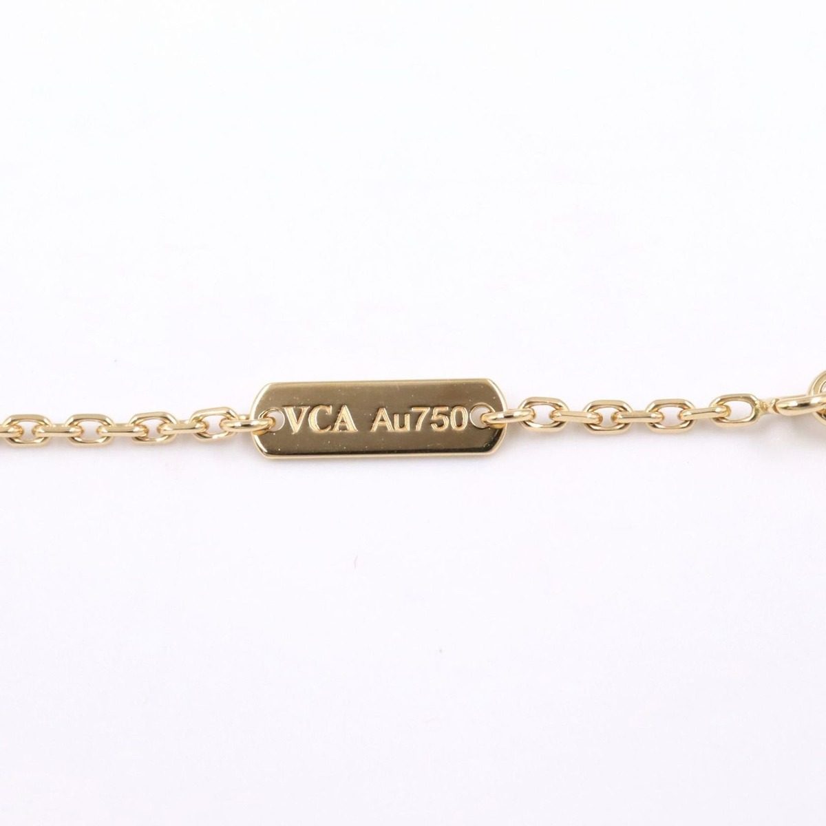 Van Cleef & Arpels Necklace Vintage Alhambra 37 41.5 cm 18k Diamond Gold Mother — view 3