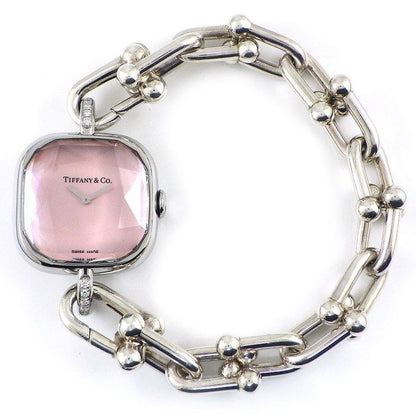 Tiffany & Co Watch Hardware Diamond Lug Square Pink