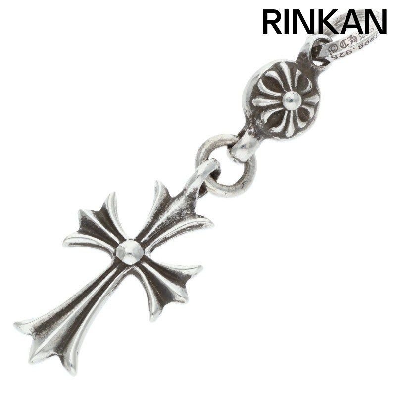Chrome Hearts Tny CH Crs 1 Ball Tiny Ch Cross Charm Silver Necklace Top