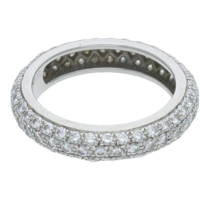 Cartier Pt950 PAVE Diamond Ring Men's Size 6