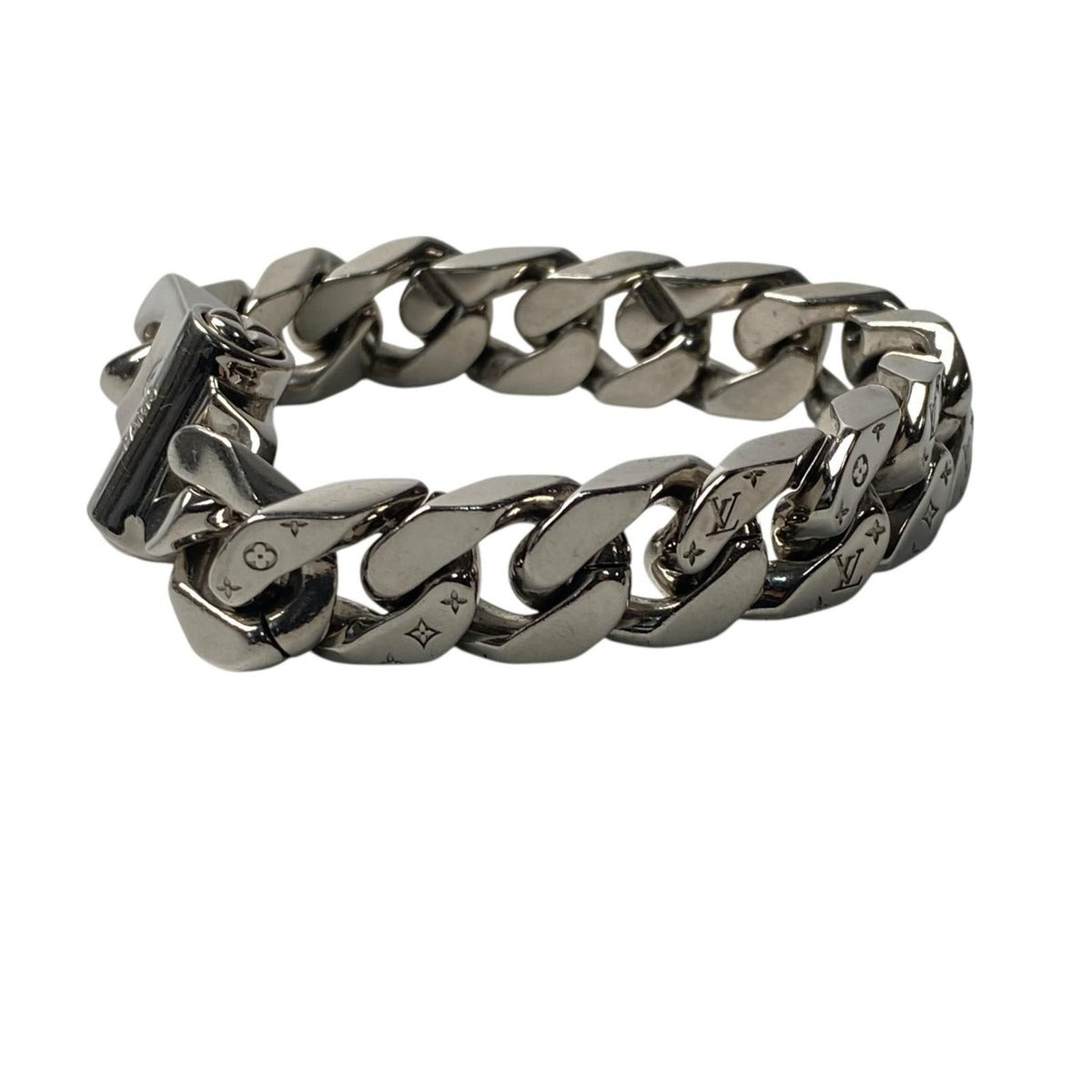 Louis Vuitton Bracelet Metal LV Chain Links M Silver — view 2
