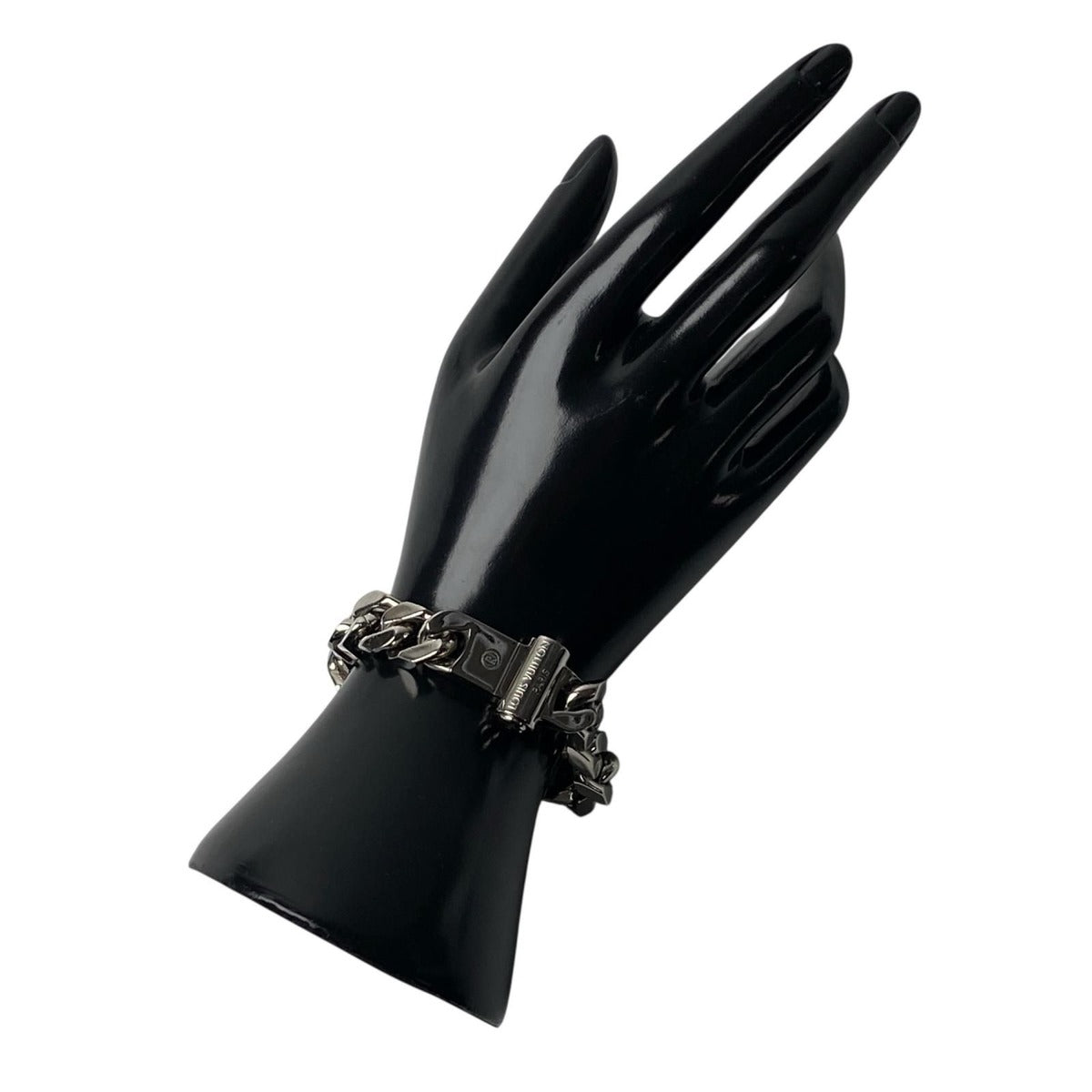 Louis Vuitton Bracelet Metal LV Chain Links M Silver — view 5