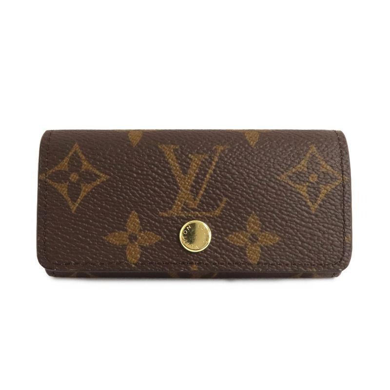 Louis Vuitton Key Case Multicles 4 Monogram Brown Gold Hardware