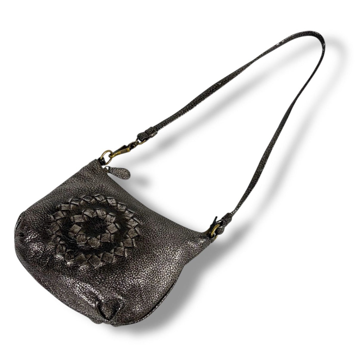 Bottega Veneta Intrecciato Leather Pouch Mini Handbag 2-Way Bronze — view 12