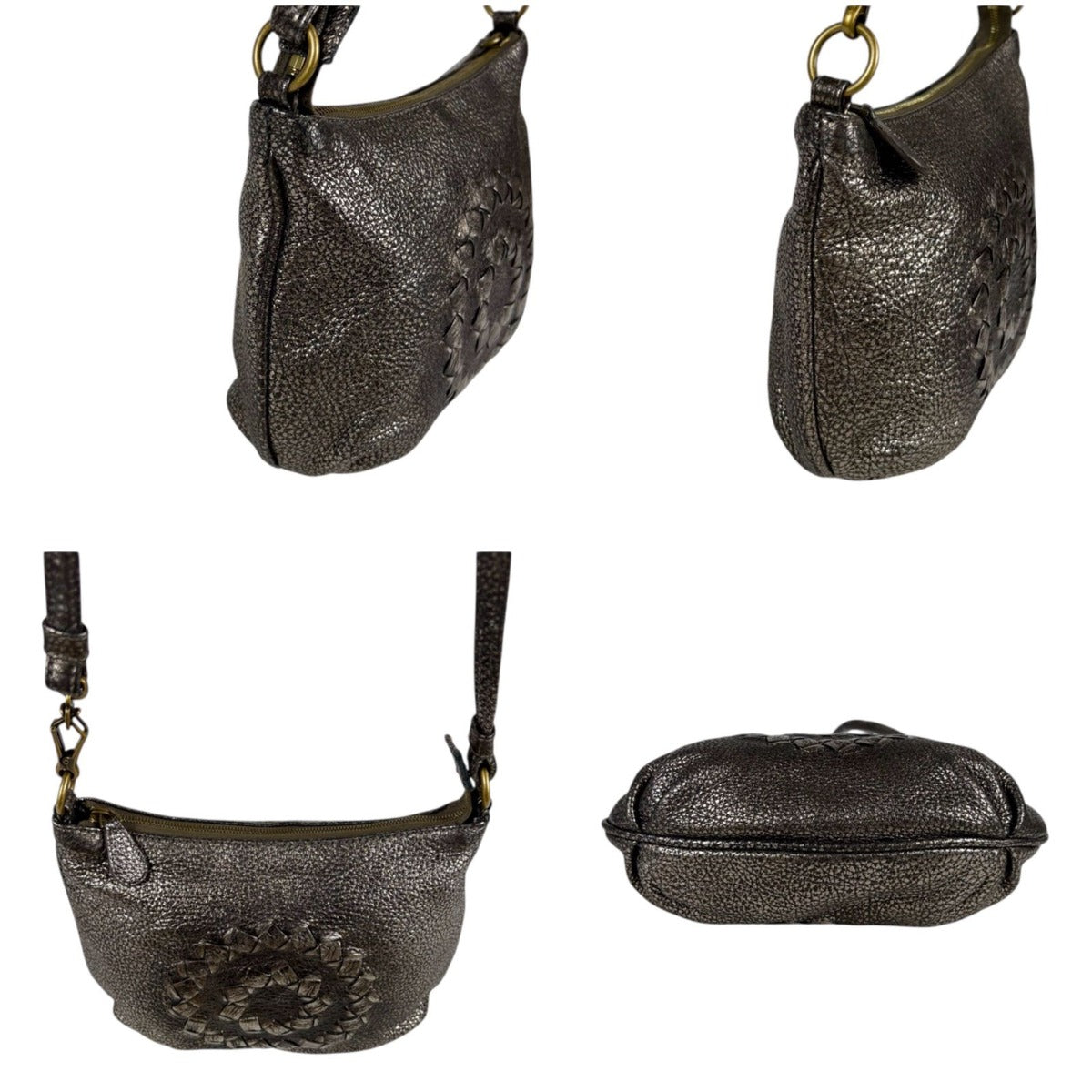 Bottega Veneta Intrecciato Leather Pouch Mini Handbag 2-Way Bronze — view 5