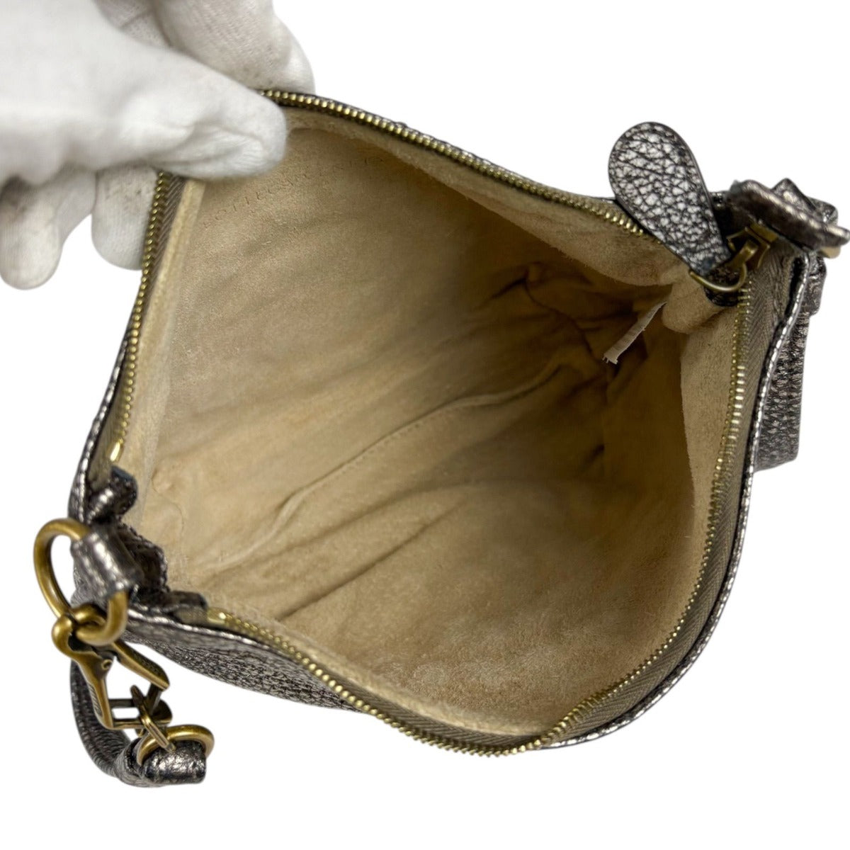 Bottega Veneta Intrecciato Leather Pouch Mini Handbag 2-Way Bronze — view 9