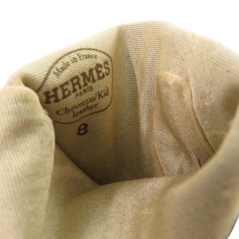 Hermes Hhardware Gloves Goth Leather Purple 0488 Hermes