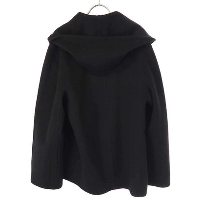 Hermes by Martin Margiela Period Double Face Cashmere Reversible Coat Black 36