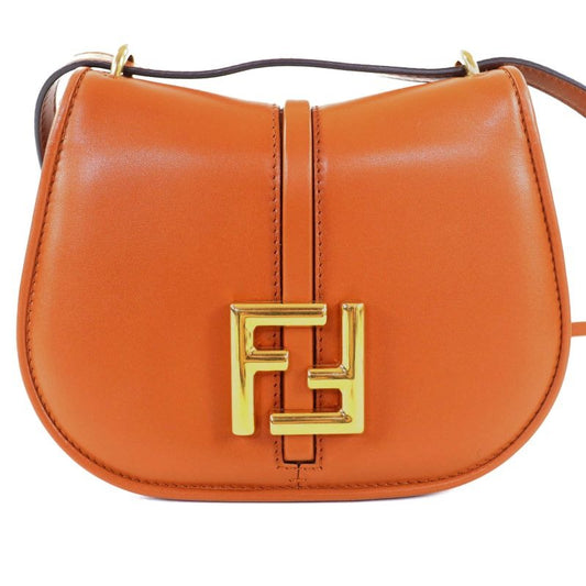 Fendi 8 Bs082 Camon Small With FF Logo Hardware Leather Satchel Bag