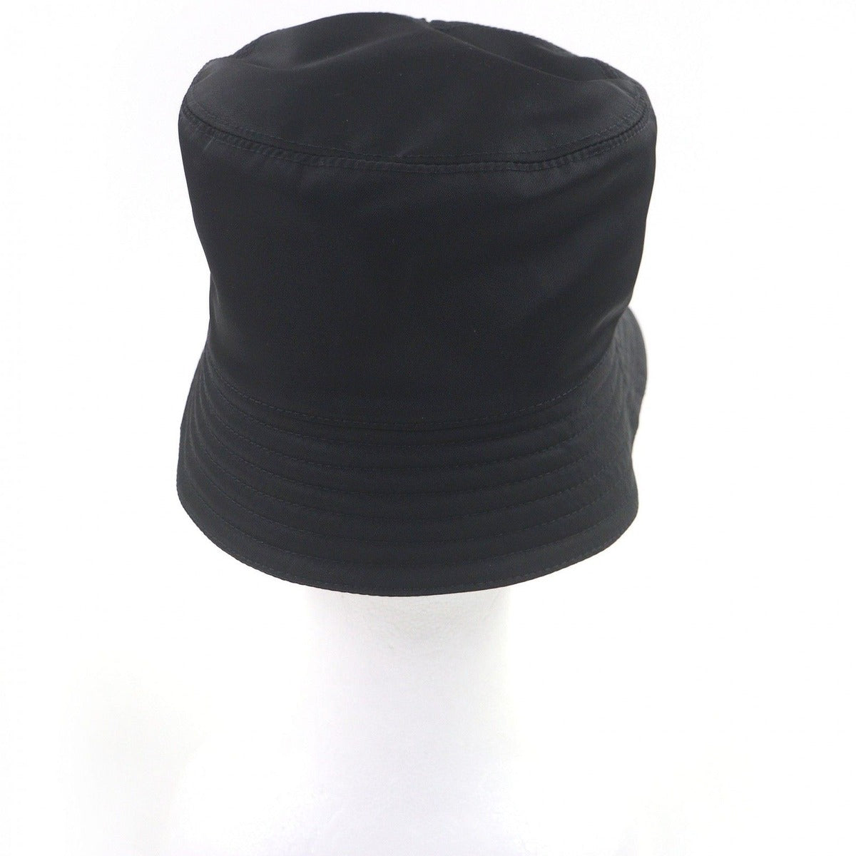Prada 2 Hc350 re-nylon Triangle Logo Plate Bucket Hat Black — view 3