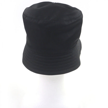 Prada 2 Hc350 re-nylon Triangle Logo Plate Bucket Hat Black — view 3