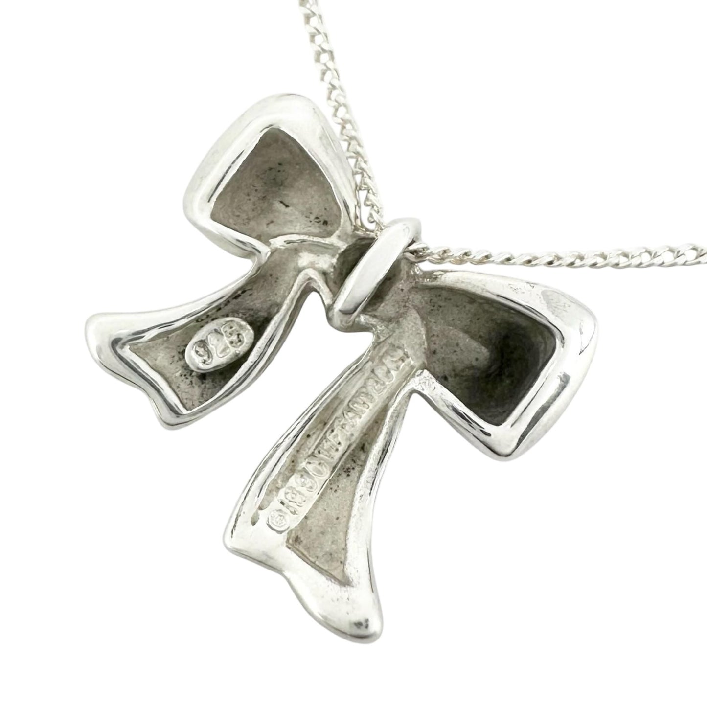 Tiffany & Co Ribbon Silver Necklace — view 2
