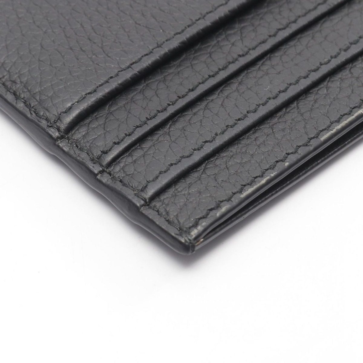 Dior Card Case CD Icon Holder Black Leather CD Lcon — view 6